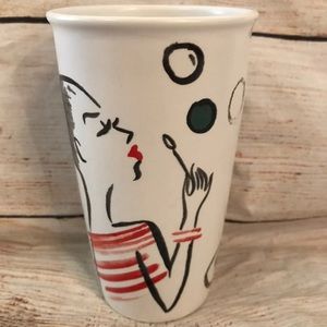 2015 Starbucks CeramicTumbler Girl Blowing Bubbles